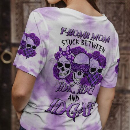 F-BOMB MOM STUCK BETWEEN IDK IDC AND IDGAF ALL OVER PRINT - TLTR2403231
