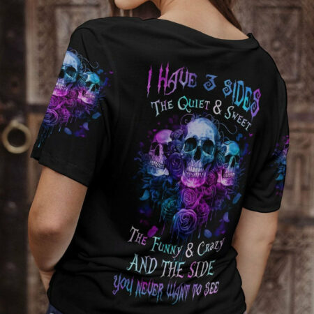 I HAVE THREE SIDES ROSE SKULL ALL OVER PRINT - TLNZ1804233