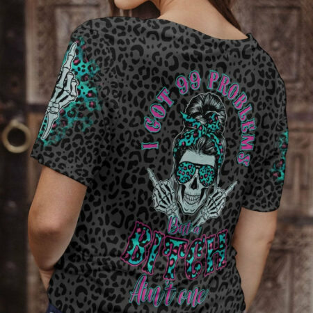 I GOT 99 PROBLEMS SKULL LEOPARD ALL OVER PRINT - TLTR1404231