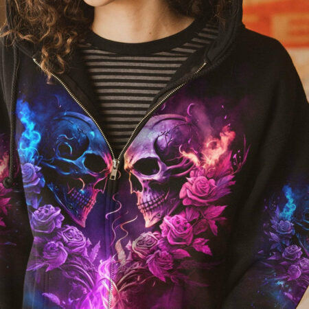 DON'T TRY TO FIGURE ME OUT SKULL ROSE ALL OVER PRINT - TLNZ0704233