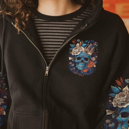 I'M THE F QUEEN FLOWER SKULL ALL OVER PRINT - TLTW2204231