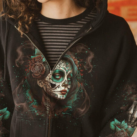 I CAN GO FROM REGULAR B SUGAR SKULL ALL OVER PRINT - TLNT1204233