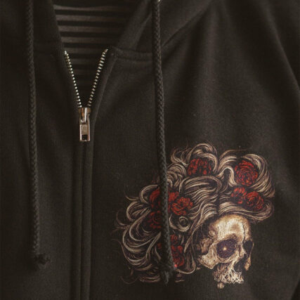 LOVE ME LIKE MY DEMONS DO SKULL LONG HAIR ALL OVER PRINT - TLTR1904232