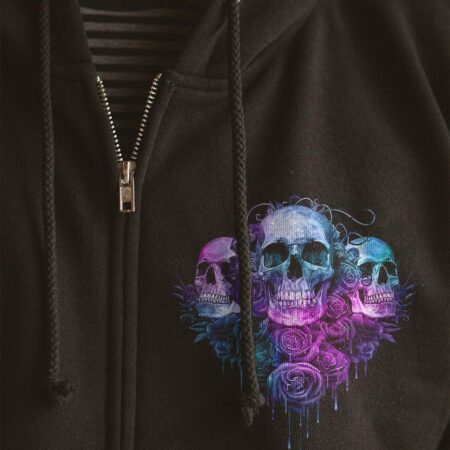 I HAVE THREE SIDES ROSE SKULL ALL OVER PRINT - TLNZ1804233