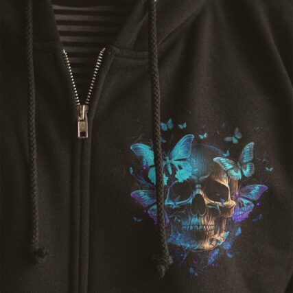 MY GIVE A F BUTTERFLY SKULL ALL OVER PRINT - TLNZ2903231