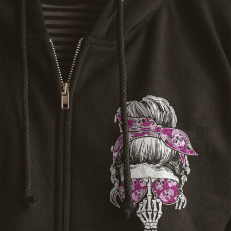I'M A B DON'T TRY ME ROSE MESSY BUN BLACK ALL OVER PRINT - TLNO1104233