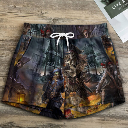 Skull Hunting Treasure Journey - Women's Casual Shorts - Owl Ohh - Owl Ohh