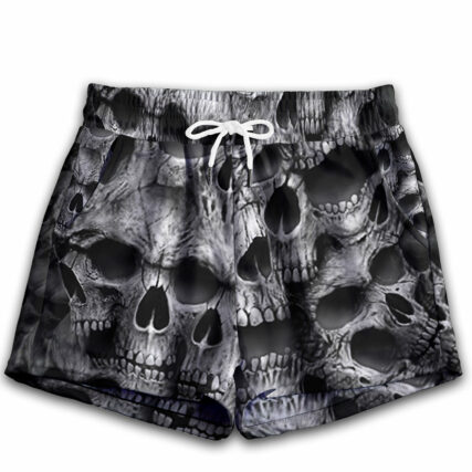 Skull No Fear No Pain - Women's Casual Shorts - Owl Ohh - Owl Ohh