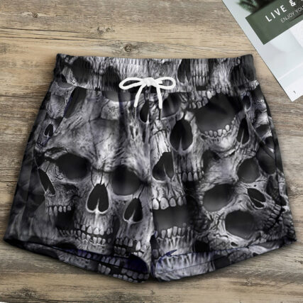 Skull No Fear No Pain - Women's Casual Shorts - Owl Ohh - Owl Ohh