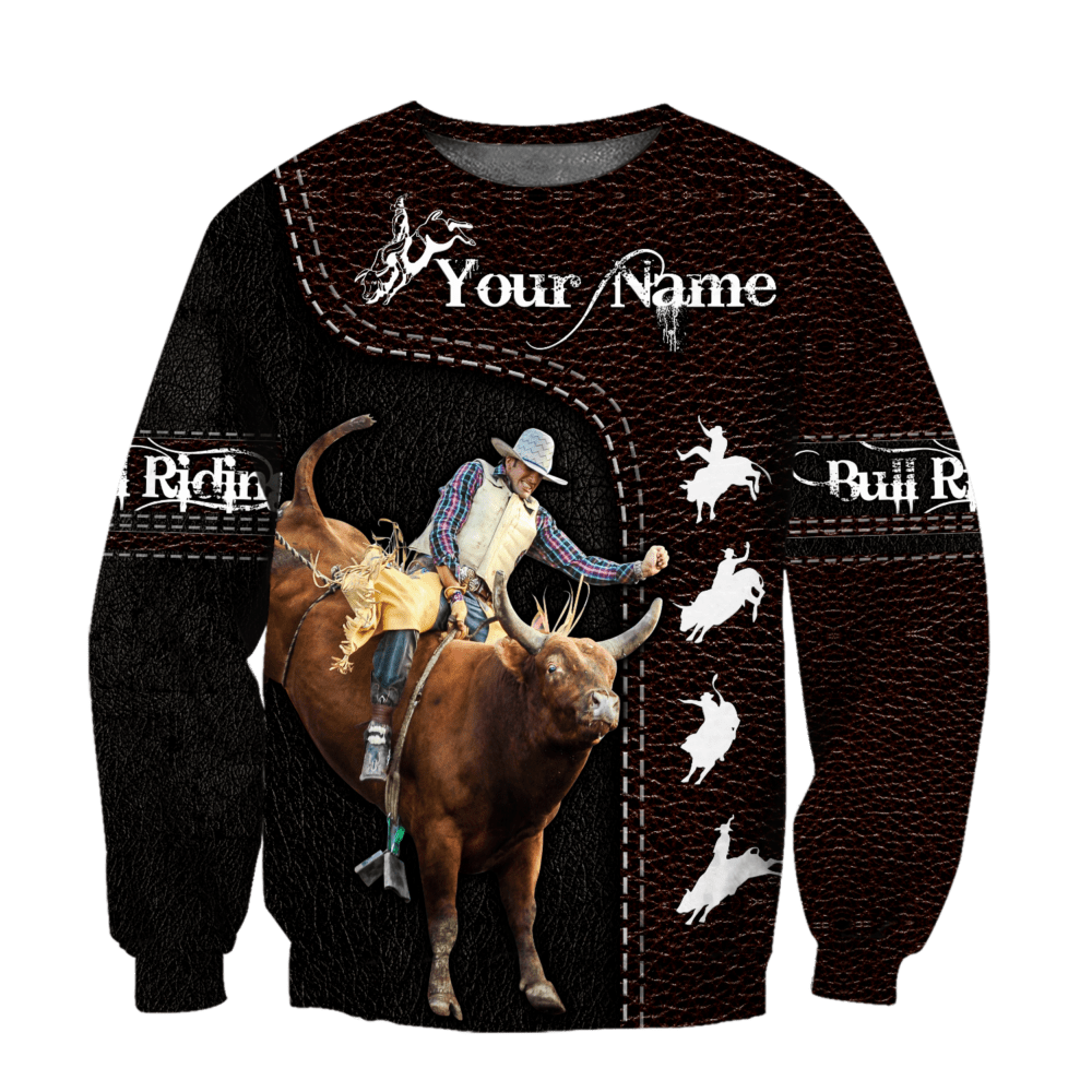 Customize Name Bull Riding Hoodie Printed Unisex Shirts 1 HOOD01FNN101121