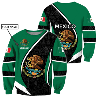 Persionalized Mexico 3D All Over Printed Unisex Hoodie