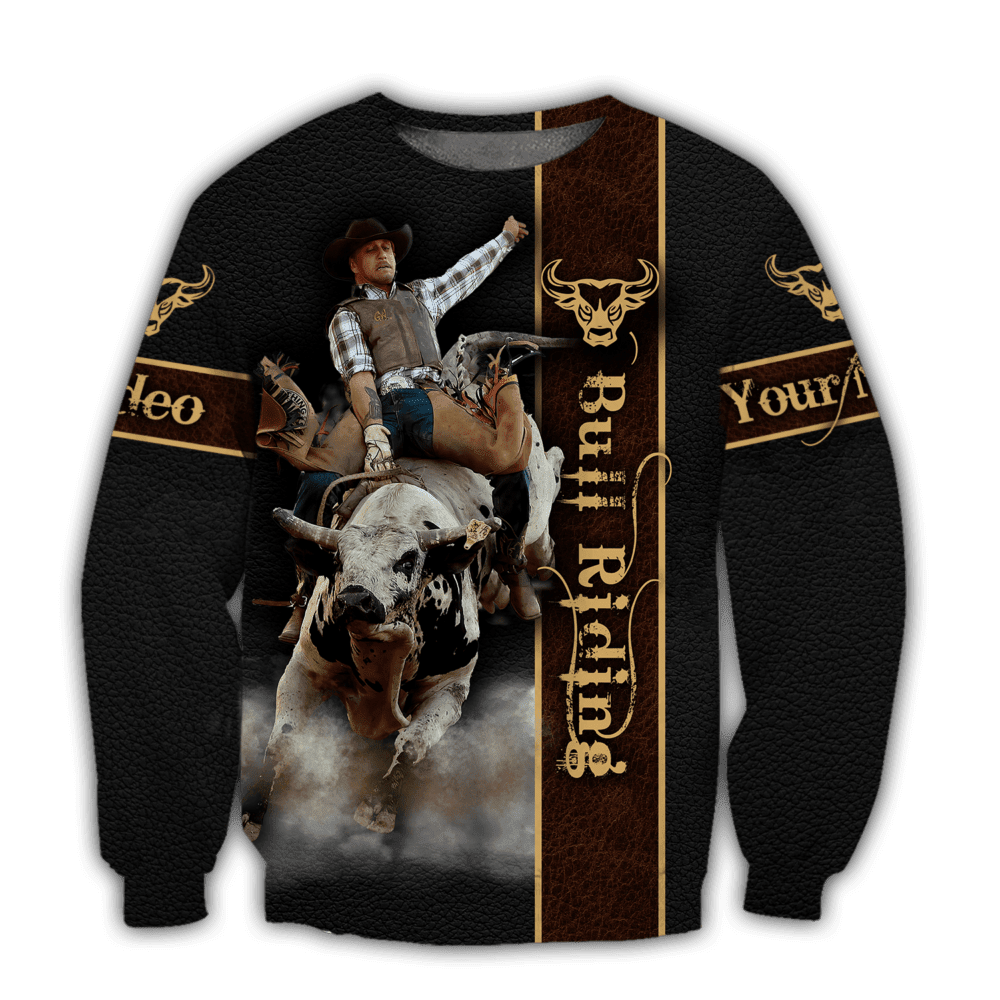 Personalized Name Bull Riding Hoodie Printed Unisex Shirts Bull Rider Ver 5