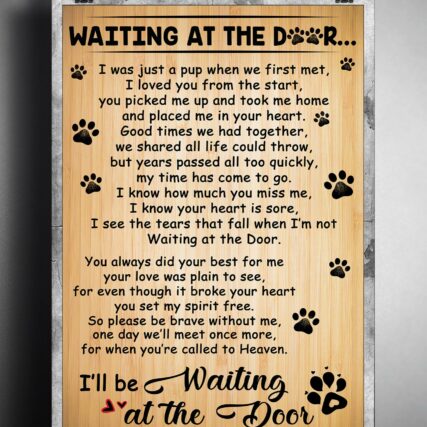 Dog Lover Waiting The Door Dog - Vertical Poster - Owl Ohh - Owl Ohh