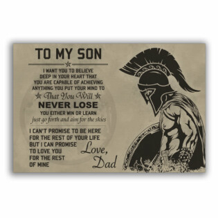Warrior Of God To My Son Love Dad - Horizontal Poster - Owl Ohh - Owl Ohh