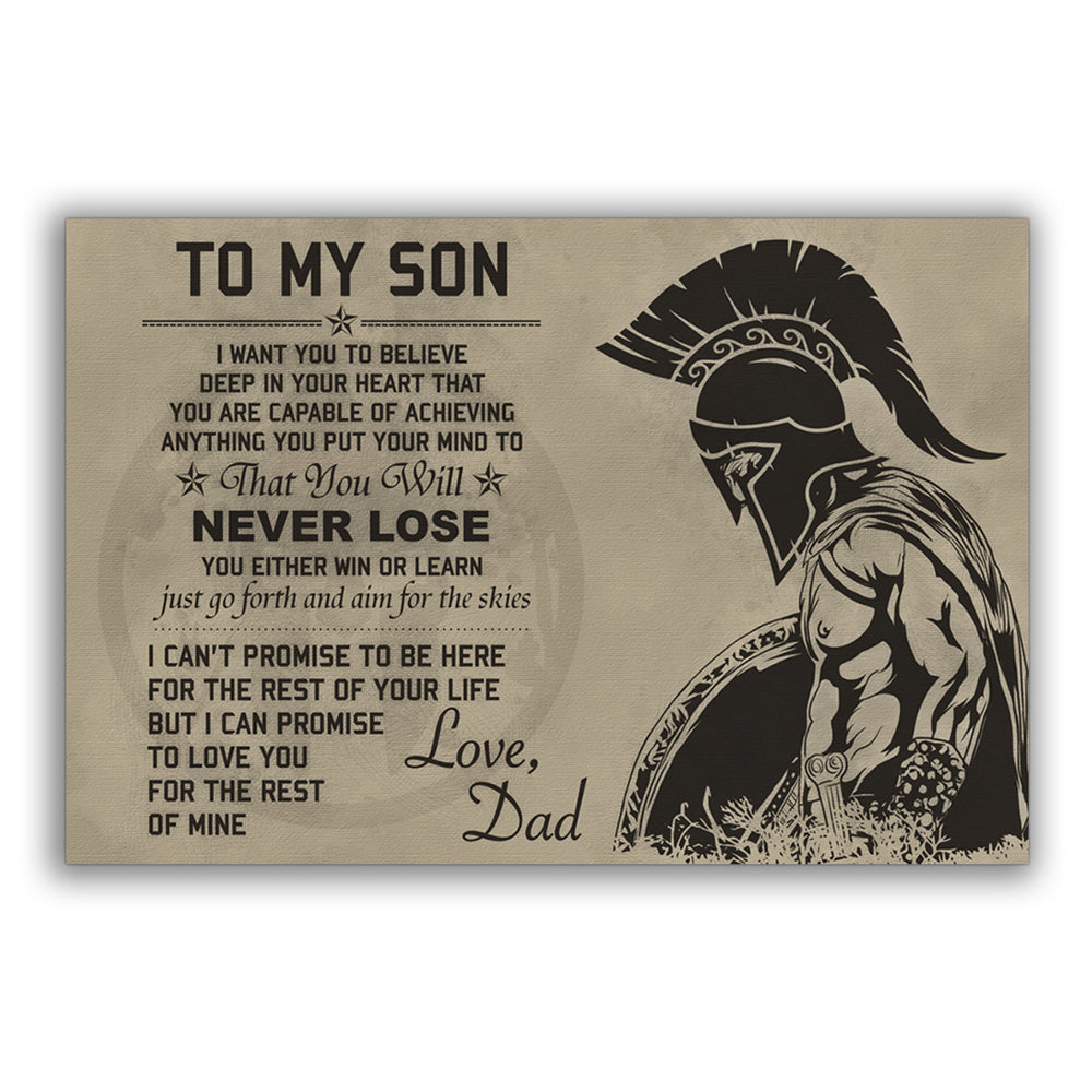 Warrior Of God To My Son Love Dad - Horizontal Poster - Owl Ohh - Owl Ohh