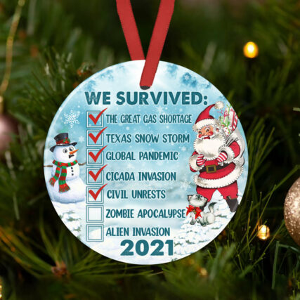 Christmas We Survived Christmas 2021 - Circle Ornament - Owl Ohh - Owl Ohh