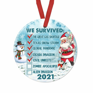 Christmas We Survived Christmas 2021 - Circle Ornament - Owl Ohh - Owl Ohh