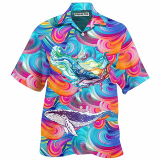 Whale Colorful Cool - Hawaiian Shirt - Owl Ohh - Owl Ohh