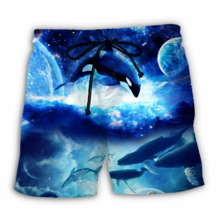Whale Blue Galaxy Lover - Beach Short - Owl Ohh - Owl Ohh