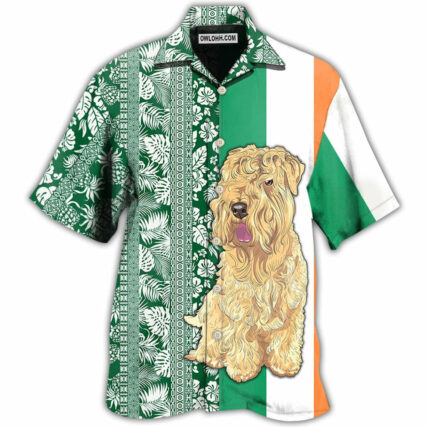 Wheaten Terrier Dog Tropical Leaf Style - Hawaiian Shirt - Owl Ohh - Owl Ohh