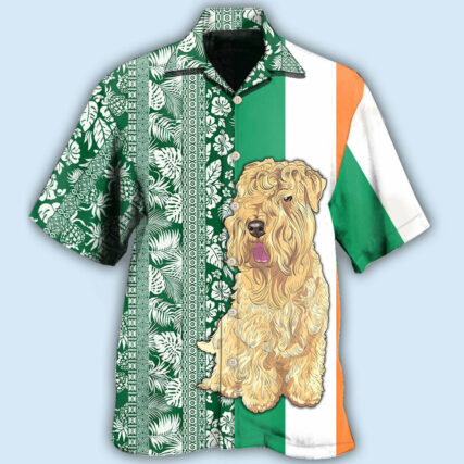 Wheaten Terrier Dog Tropical Leaf Style - Hawaiian Shirt - Owl Ohh - Owl Ohh