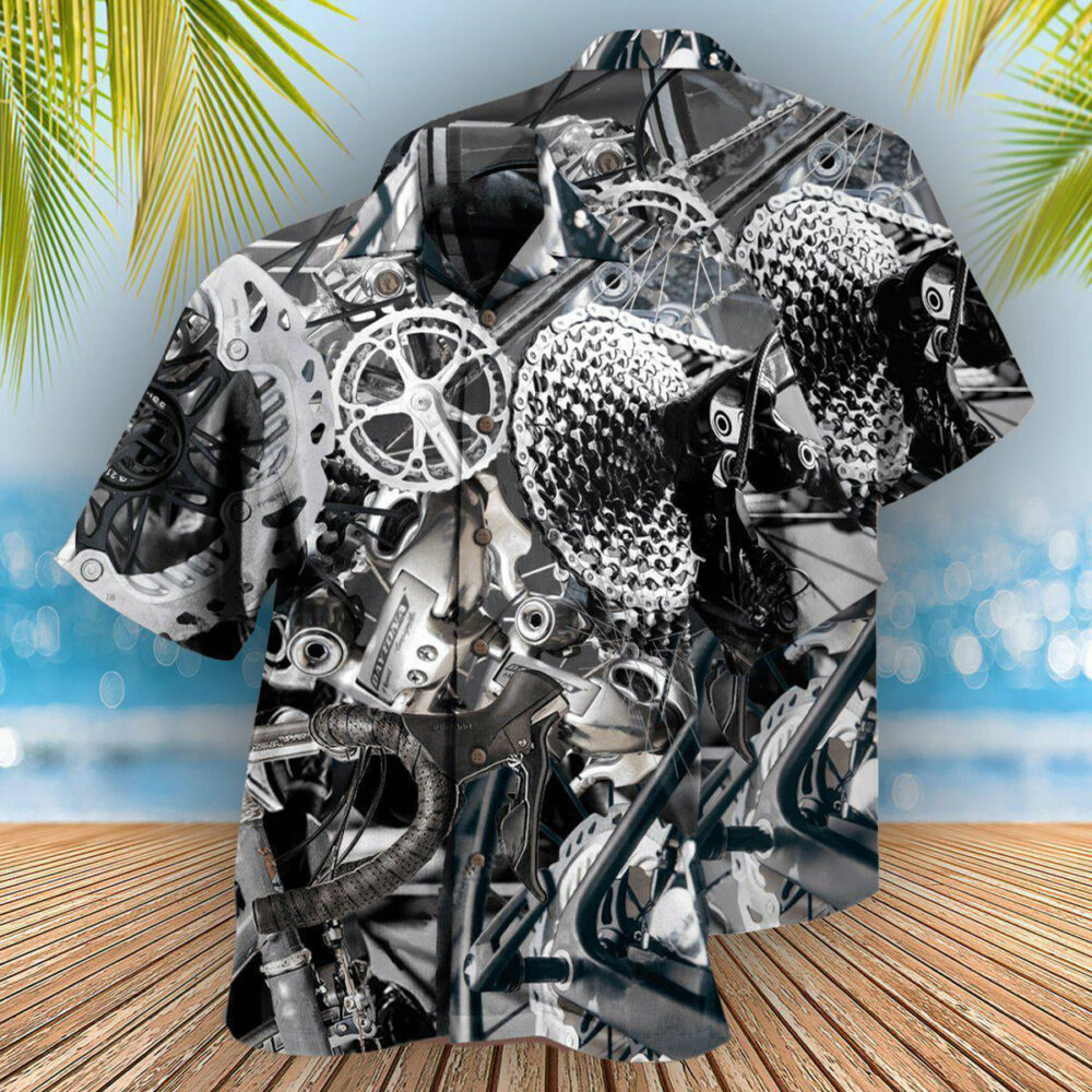 Bike When In Doubt Pedal It Out Bicycle In Dark Style - Hawaiian Shirt - Owl Ohh - Owl Ohh