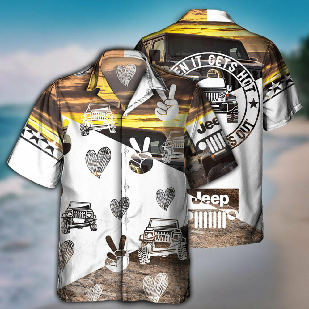 Jeep Hands When It Gets Hot - Hawaiian Shirt - Owl Ohh - Owl Ohh