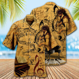 Piano Music Where Words Fail Music Speaks - Hawaiian Shirt - Owl Ohh - Owl Ohh