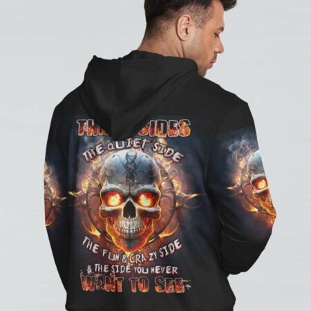 I HAVE THREE SIDES FIRE SKULL ALL OVER PRINT - TLTW1404233