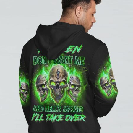HEAVEN DON'T WANT ME SKULL ALL OVER PRINT - YHHN0902232