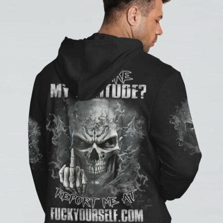 DON'T LIKE MY ATTITUDE MAD SKULL ALL OVER PRINT - TLNZ2604232