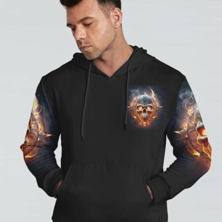 I HAVE THREE SIDES FIRE SKULL ALL OVER PRINT - TLTW1404233