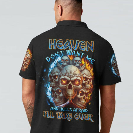 HEAVEN DON'T WANT ME FIRE EYES SKULL ALL OVER PRINT - TLTW2104233