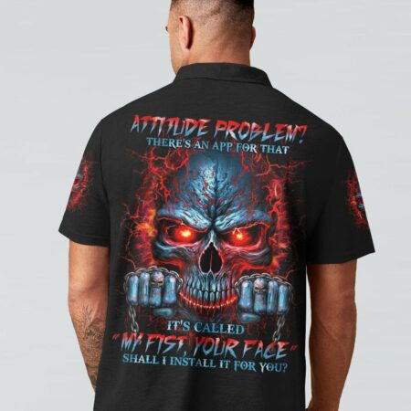 ATTITUDE PROBLEM MADLY SKULL ALL OVER PRINT - TLNO0704233