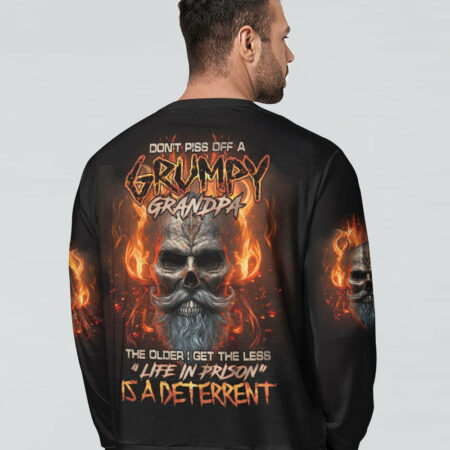 DON'T PISS OFF A GRUMPY GRANDPA SKULL ALL OVER PRINT - TLNO0704232