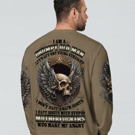 I AM A GRUMPY OLD MAN GOTHIC SKULL WINGS ALL OVER PRINT - TLTR0602231