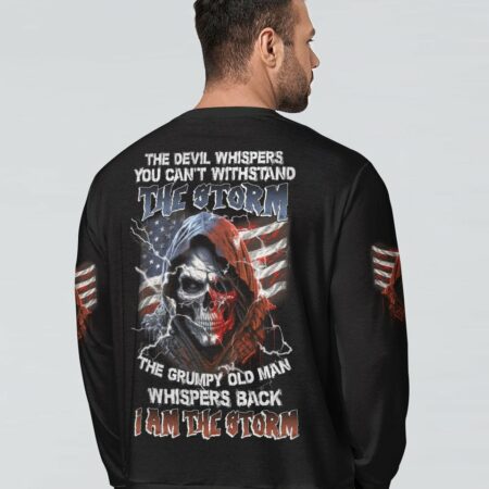 I AM THE STORM GRUMPY OLD MAN REAPER AMERICA FLAG ALL OVER PRINT - TLNZ0903232