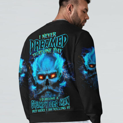 I NEVER DREAMED THAT ONE DAY GRUMPY OLD MAN SKULL ALL OVER PRINT - TLTW0704234