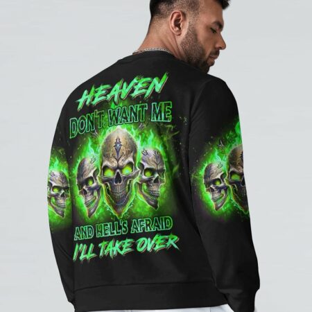 HEAVEN DON'T WANT ME SKULL ALL OVER PRINT - YHHN0902232