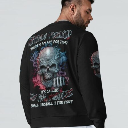 ATTITUDE PROBLEM MAD SKULL ALL OVER PRINT - TLNZ0304234