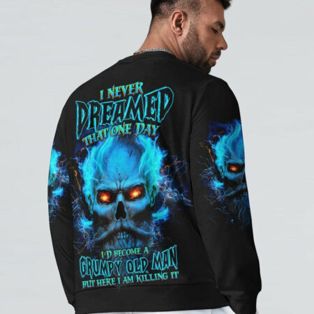 I NEVER DREAMED THAT ONE DAY GRUMPY OLD MAN SKULL ALL OVER PRINT - TLTW0704234