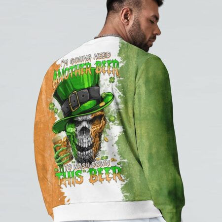 I'M GONNA NEED ANOTHER BEER SKULL PATRICK'S DAY ALL OVER PRINT - TLTM1201231