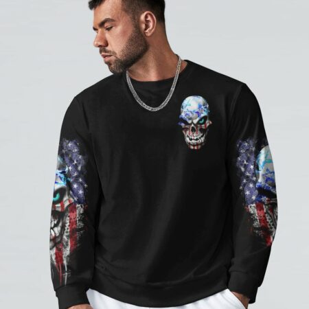 DON'T TRY TO FIGURE ME OUT AMERICA SKULL ALL OVER PRINT - TLTR2003235