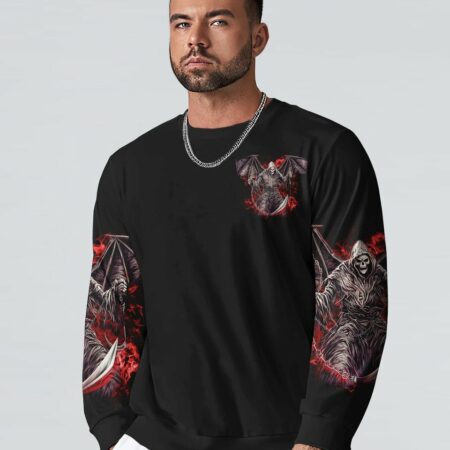I CAN'T GO TO HELL REAPER SKULL ALL OVER PRINT - YHHN1301233