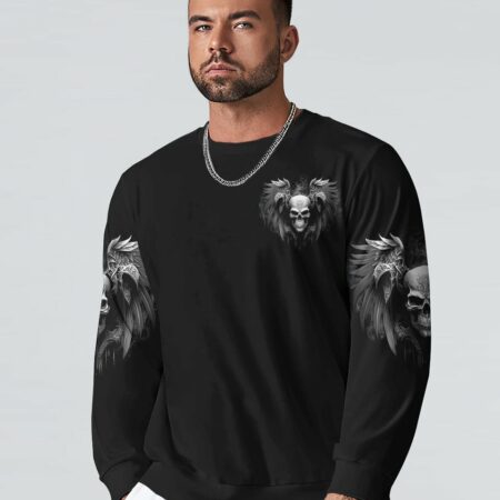 I'M NOT ANTI-SOCIAL SKULL ALL OVER PRINT - YHNT3003233