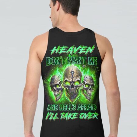 HEAVEN DON'T WANT ME SKULL ALL OVER PRINT - YHHN0902232