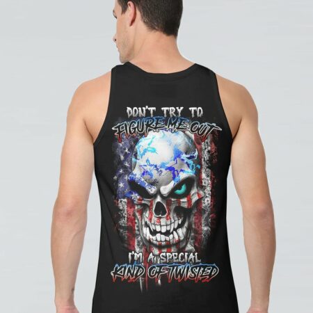 DON'T TRY TO FIGURE ME OUT AMERICA SKULL ALL OVER PRINT - TLTR2003235