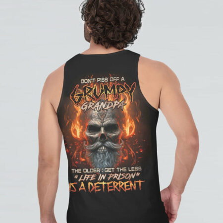 DON'T PISS OFF A GRUMPY GRANDPA SKULL ALL OVER PRINT - TLNO0704232