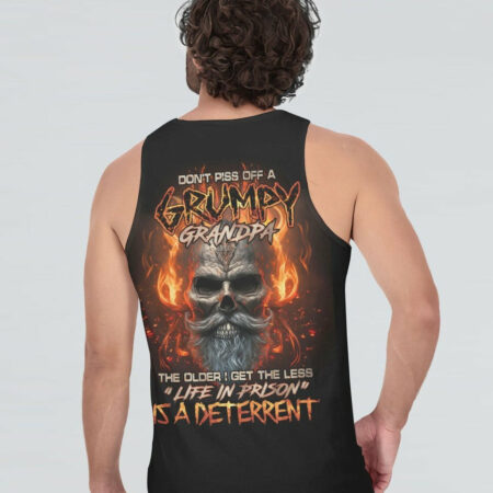 DON'T PISS OFF A GRUMPY GRANDPA SKULL ALL OVER PRINT - TLNO0704232