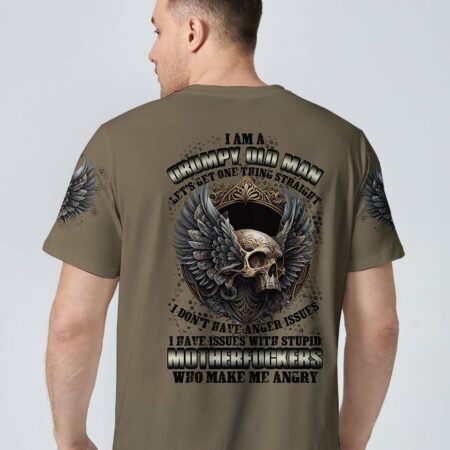 I AM A GRUMPY OLD MAN GOTHIC SKULL WINGS ALL OVER PRINT - TLTR0602231